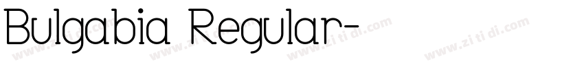 Bulgabia Regular字体转换